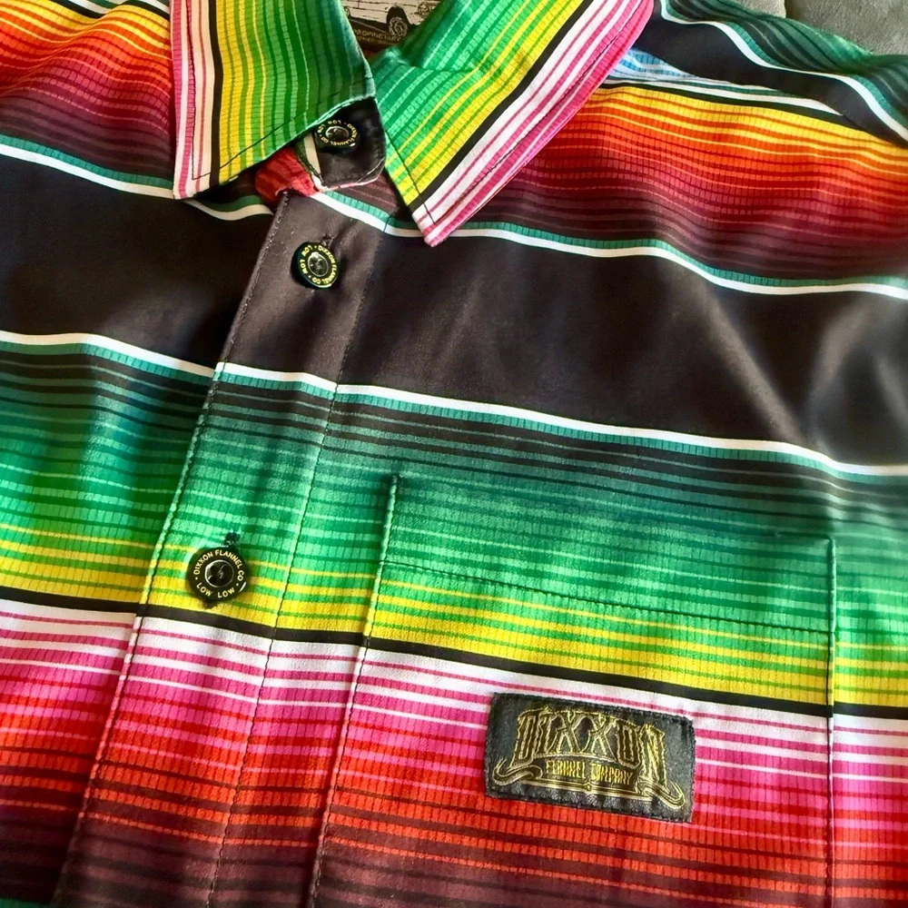 DIXXON Party Shirt Multicolor Striped Size small Rare! Long ago sold out! - Picture 5 of 8